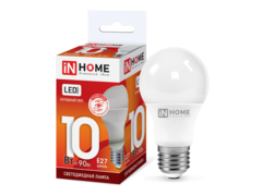 Лампа светодиодная LED-A60-VC 10Вт 230В Е27 6500К 900Лм IN HOME